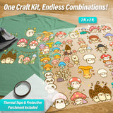 Mushrooms with Faces Iron-On Transfer Pack