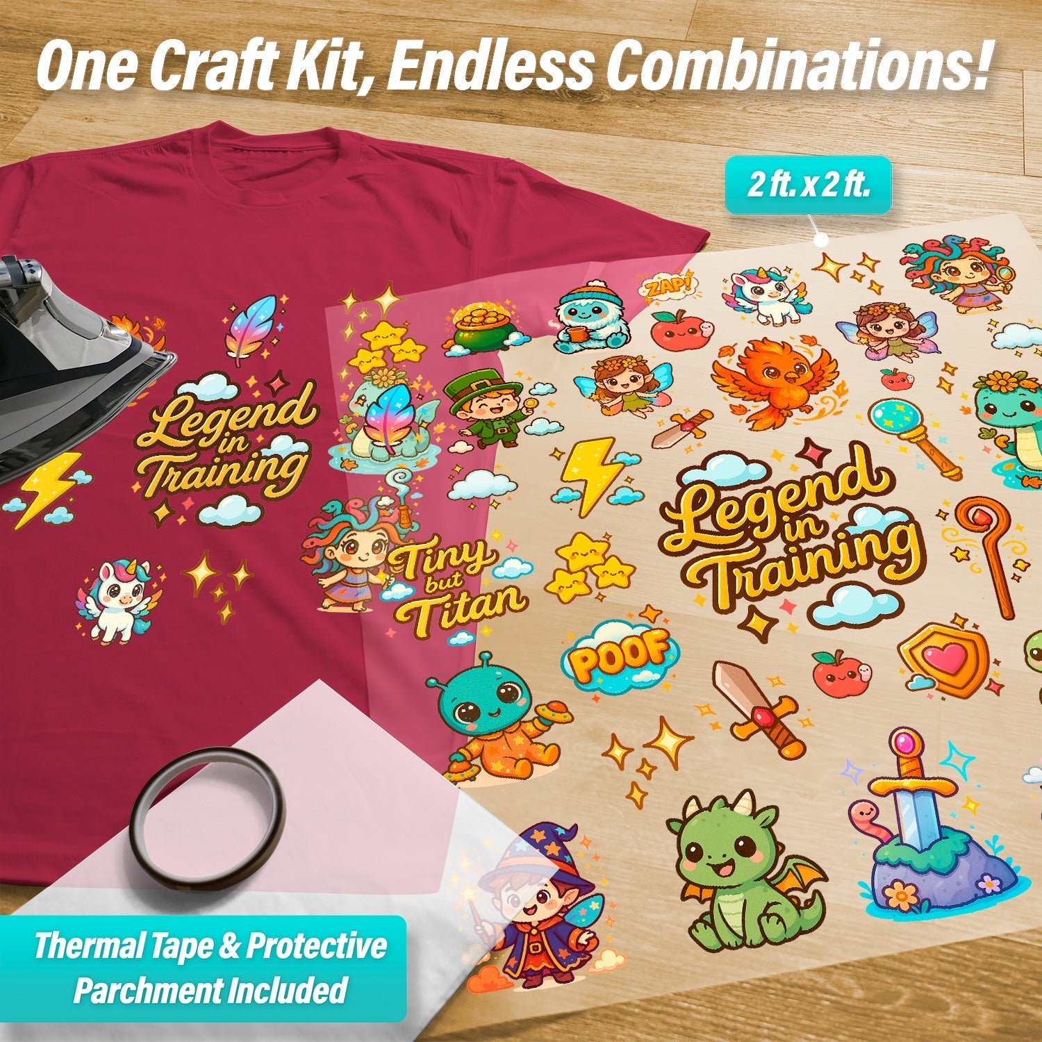 Mythical & Fantasy Creatures Iron-On Transfer Pack