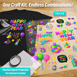 New Year's Iron-On Transfer Pack