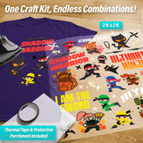 Ninjas Iron-On Transfer Pack