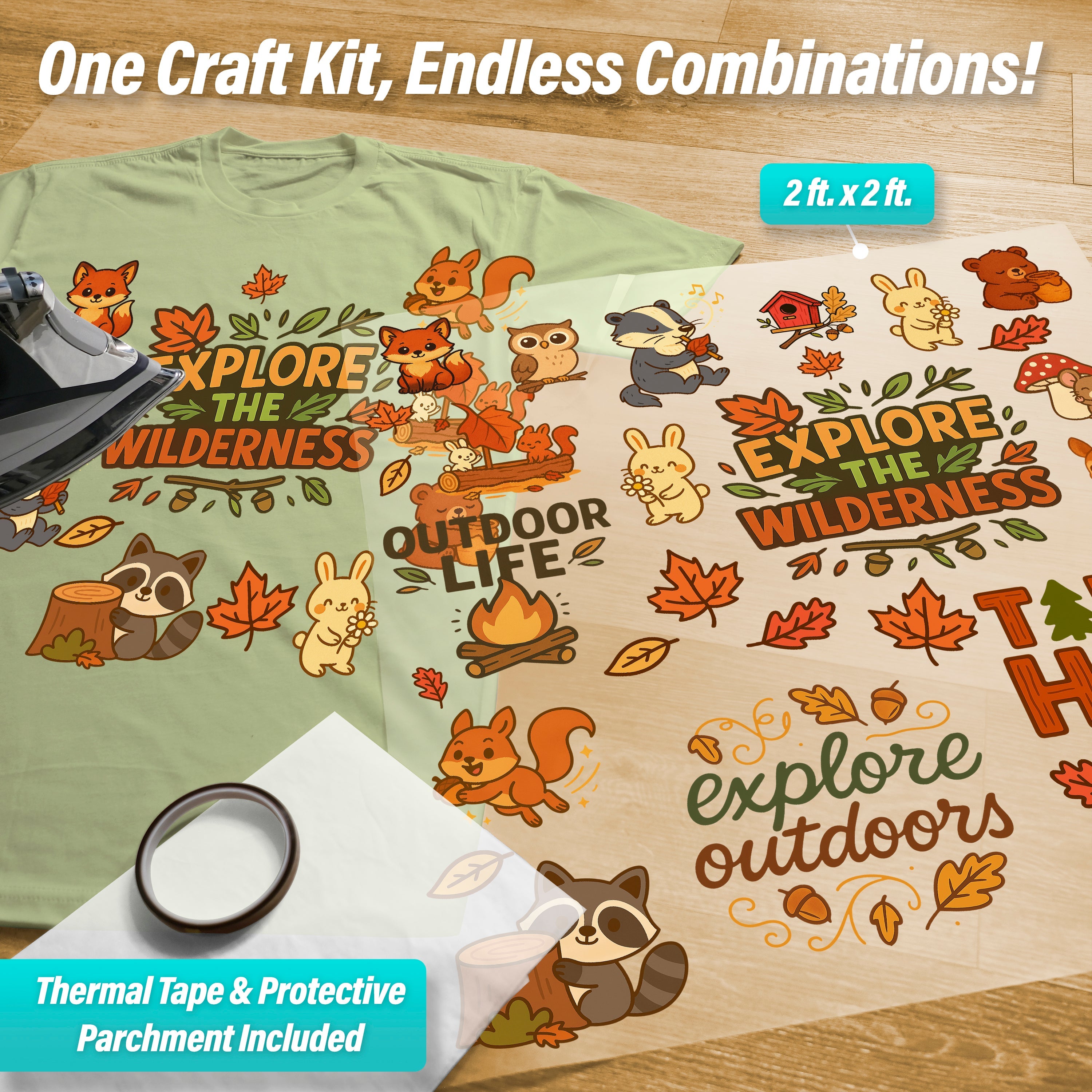 Woodland Creatures Iron-On Transfer Pack