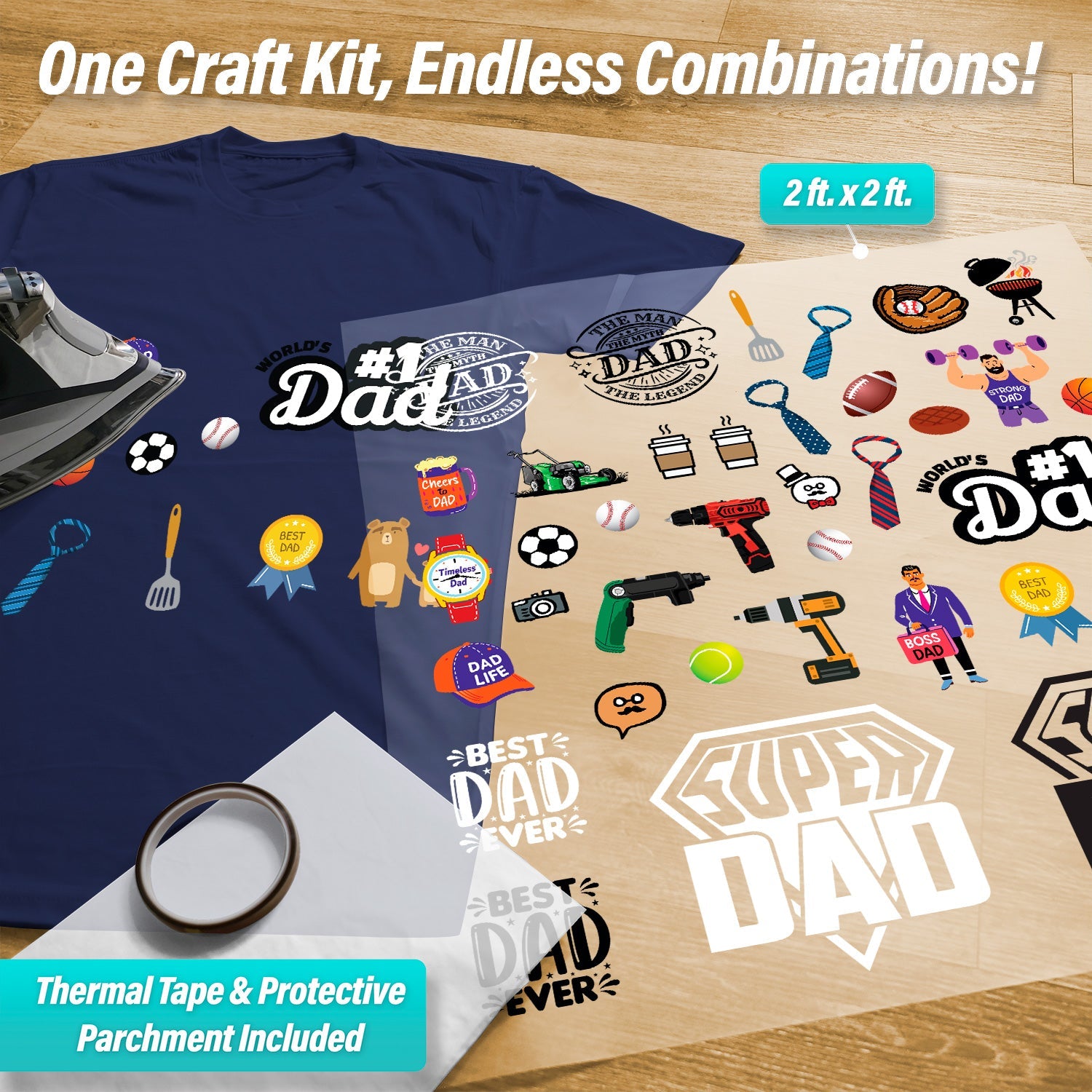 Father's Day Iron-On Transfer Pack
