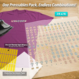 Unicorn Lettering Iron-On Transfer Pack