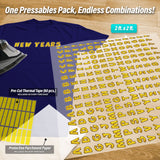 New Year's Lettering Iron-On Transfer Pack