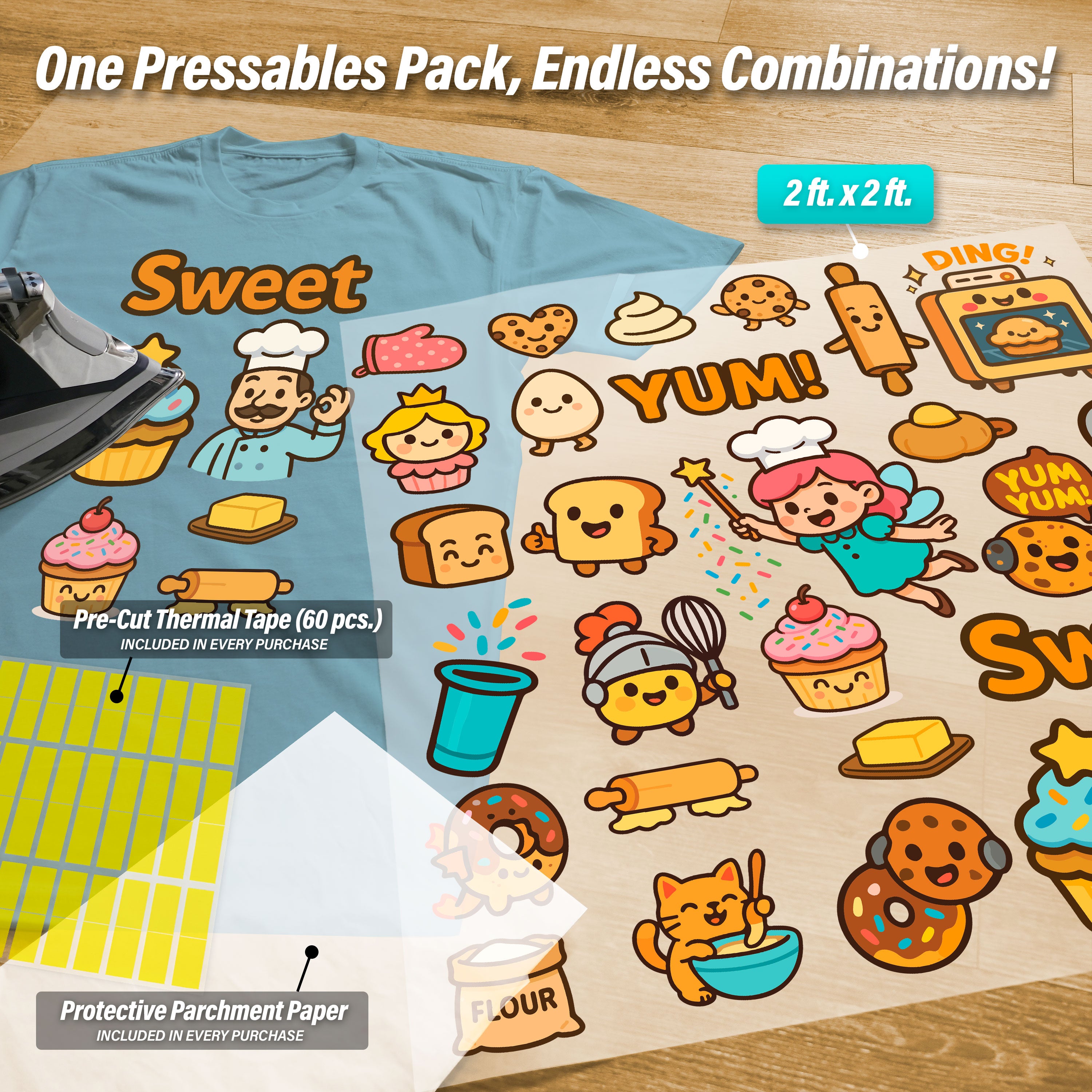 Bakery Iron-On Transfer Pack