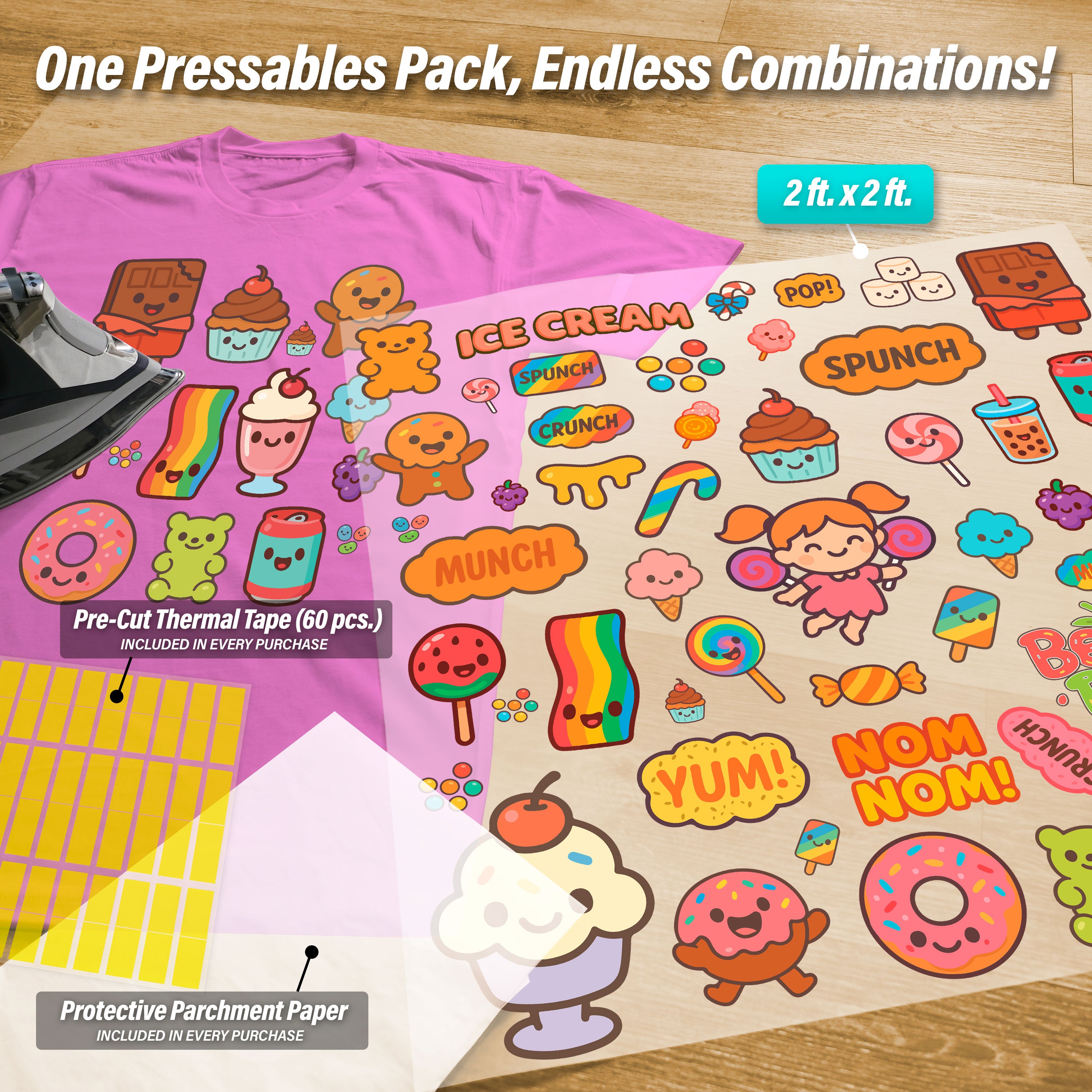 Candy and Sweets Iron-On Transfer Pack