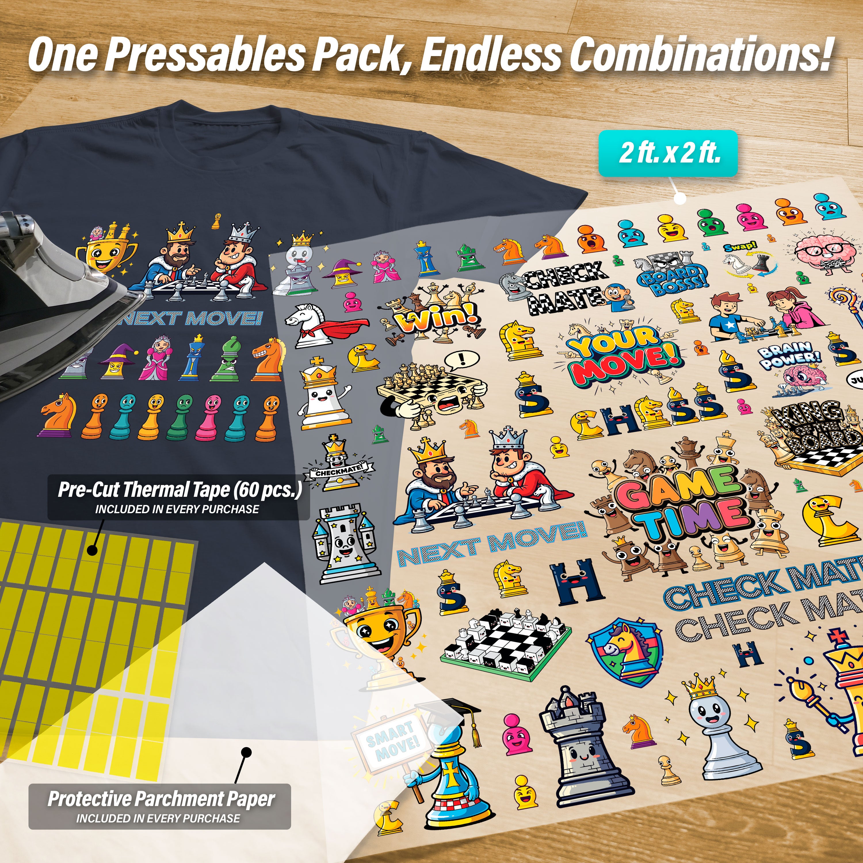 Chess Iron-On Transfer Pack
