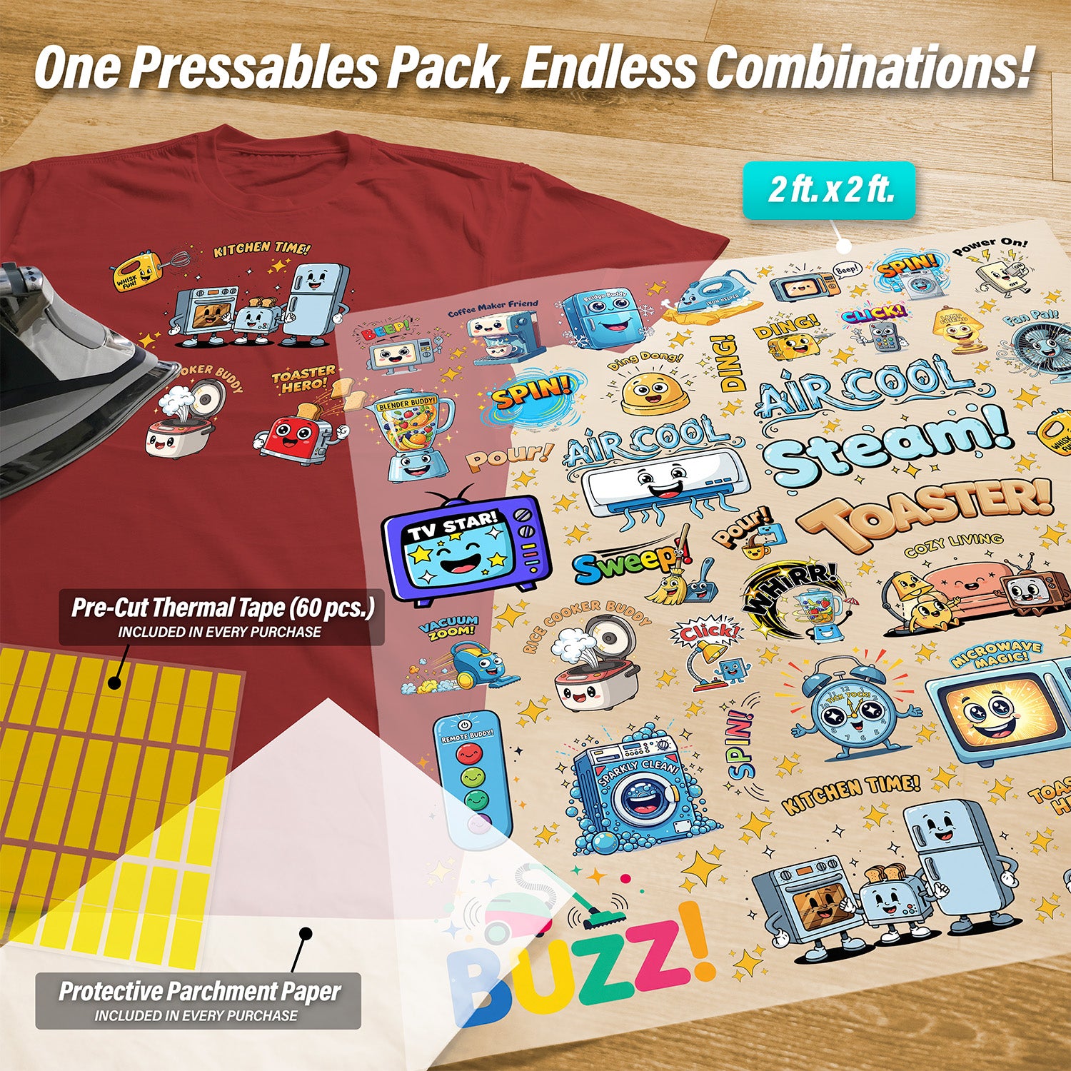 Home Appliances Iron-On Transfer Pack