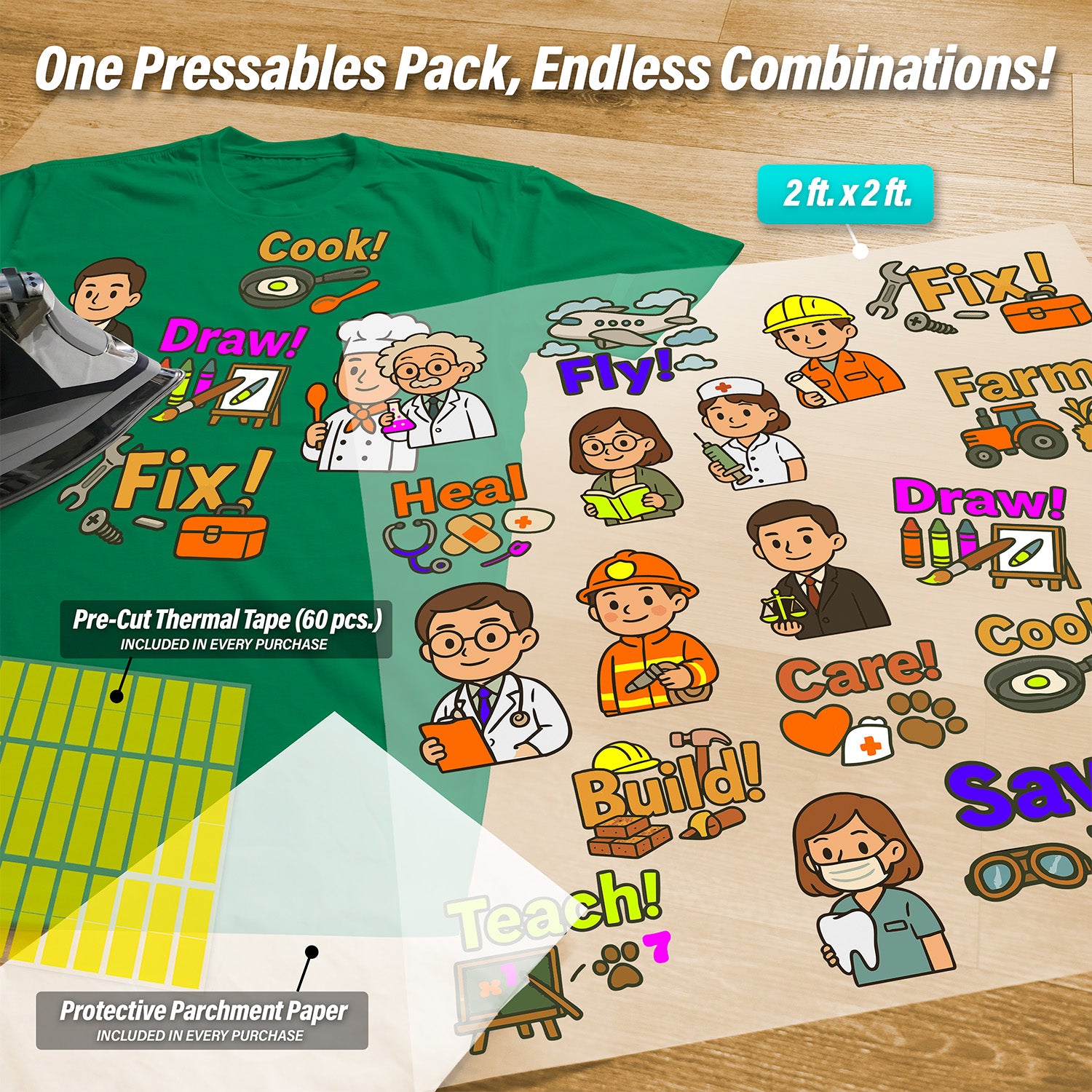 Careers Iron-On Transfer Pack