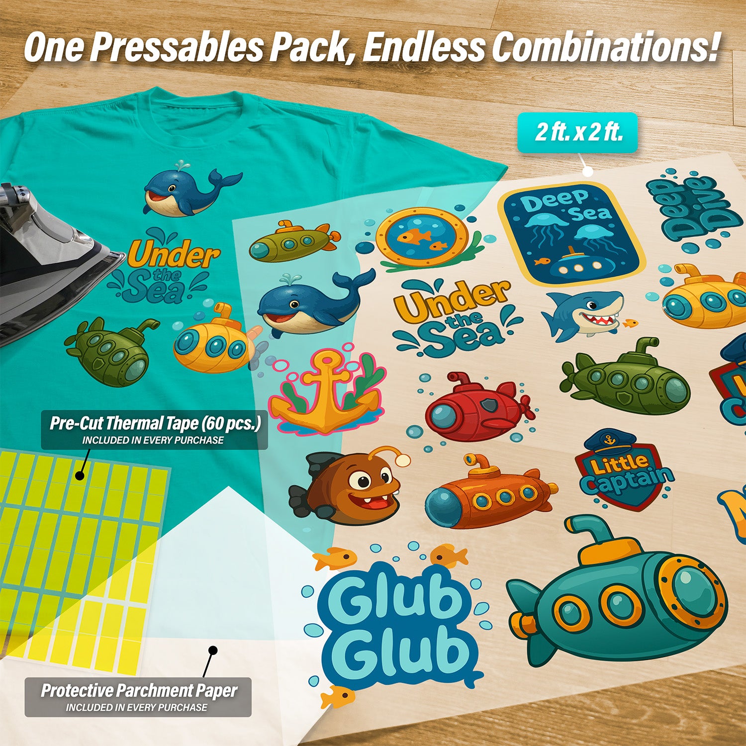 Submarines Iron-On Transfer Pack