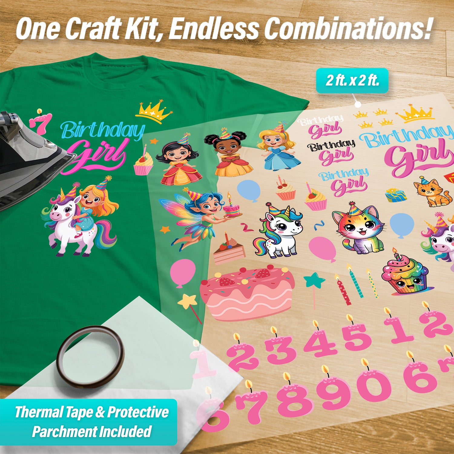Birthday Girl Iron-On Transfer Pack