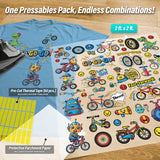 Biking Iron-On Transfer Pack