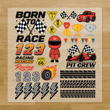 Racing Iron-On Transfer Pack
