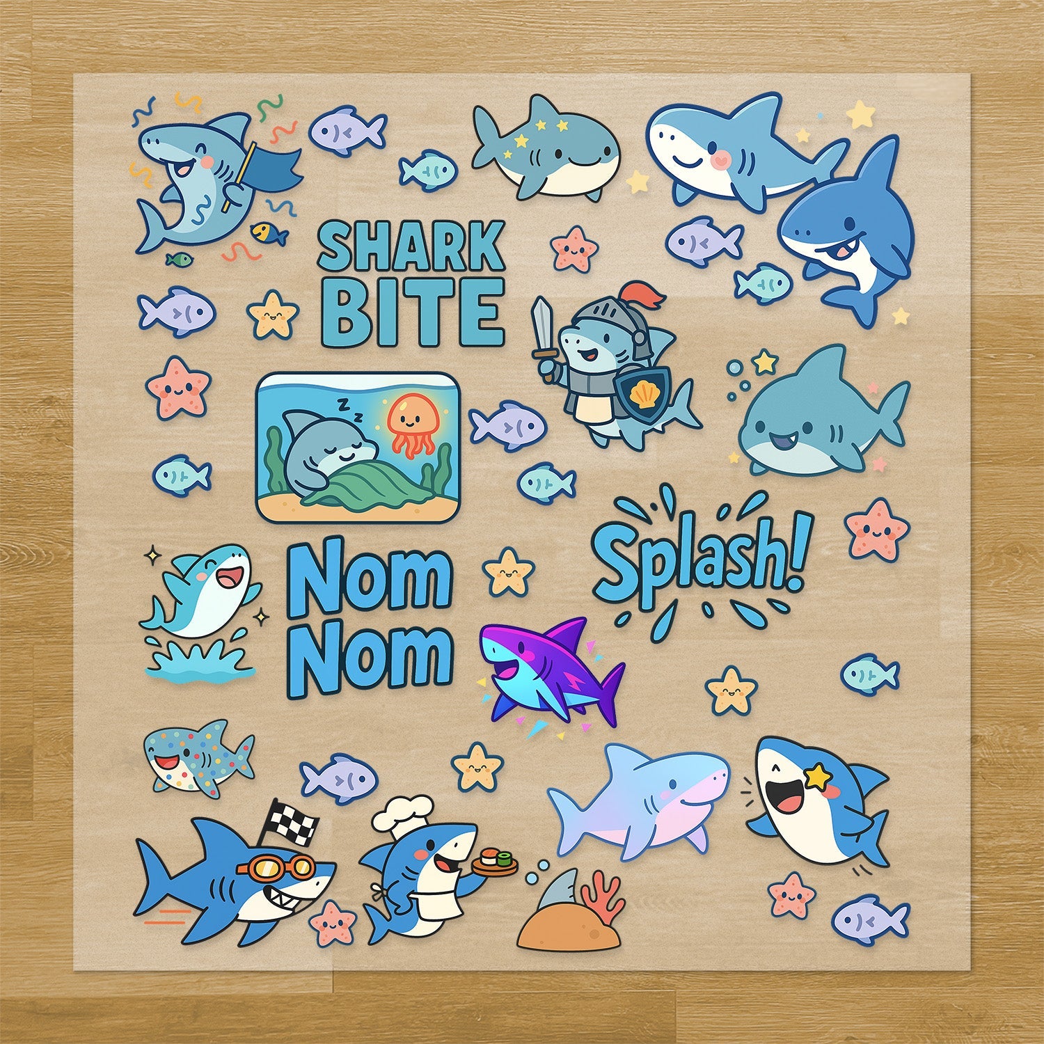 Sharks Iron-On Transfer Pack