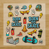 Skateboarding Iron-On Transfer Pack