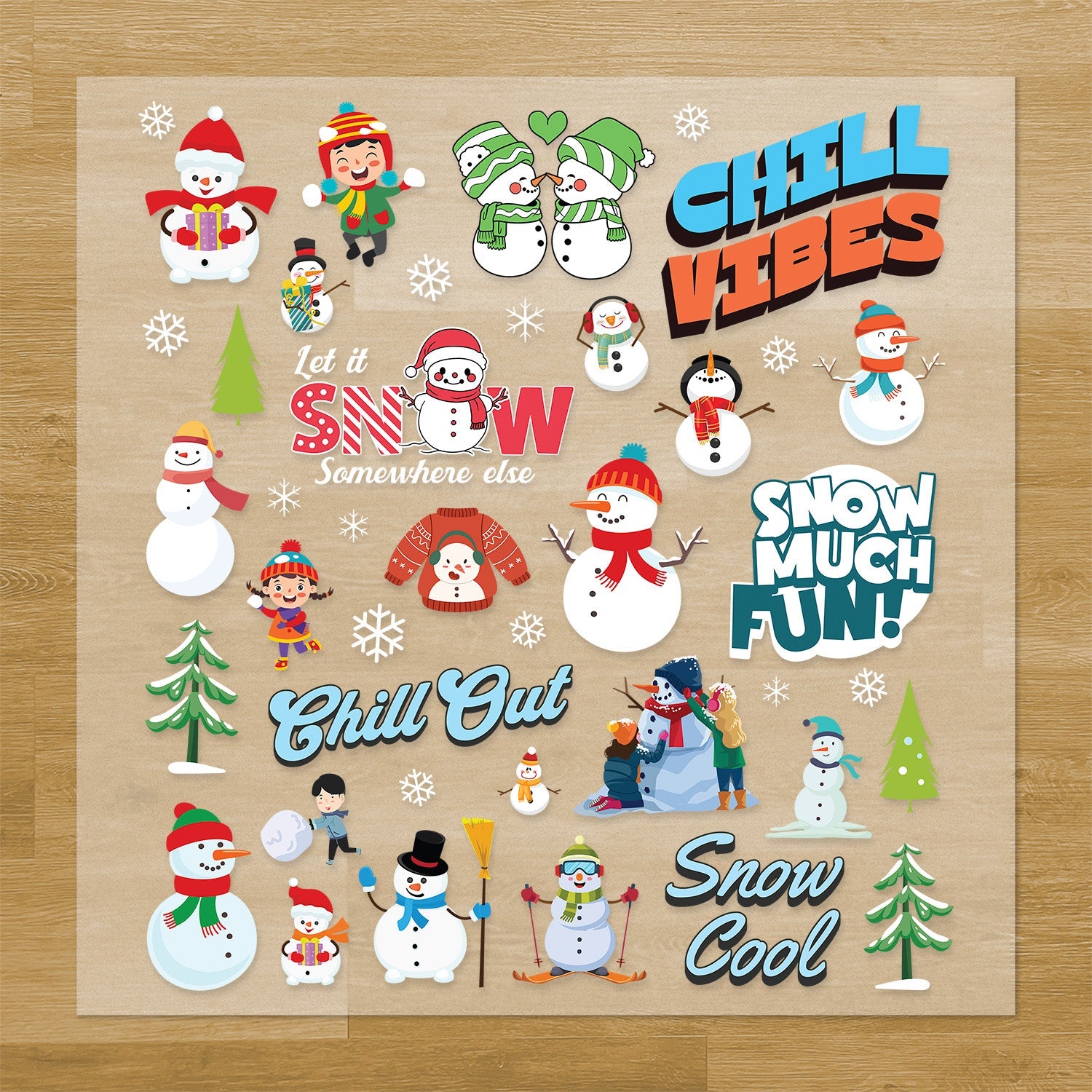 Snowman Iron-On Transfer Pack