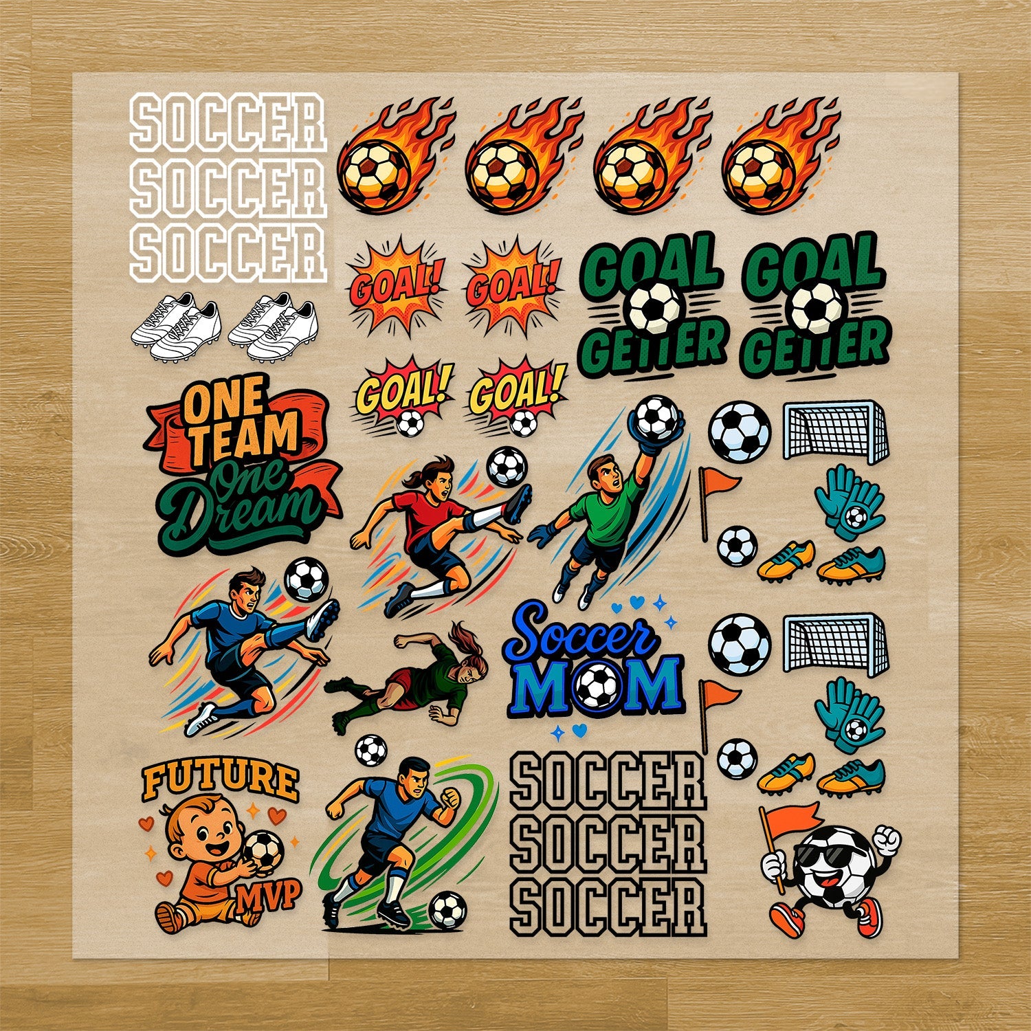 Soccer Iron-On Transfer Pack