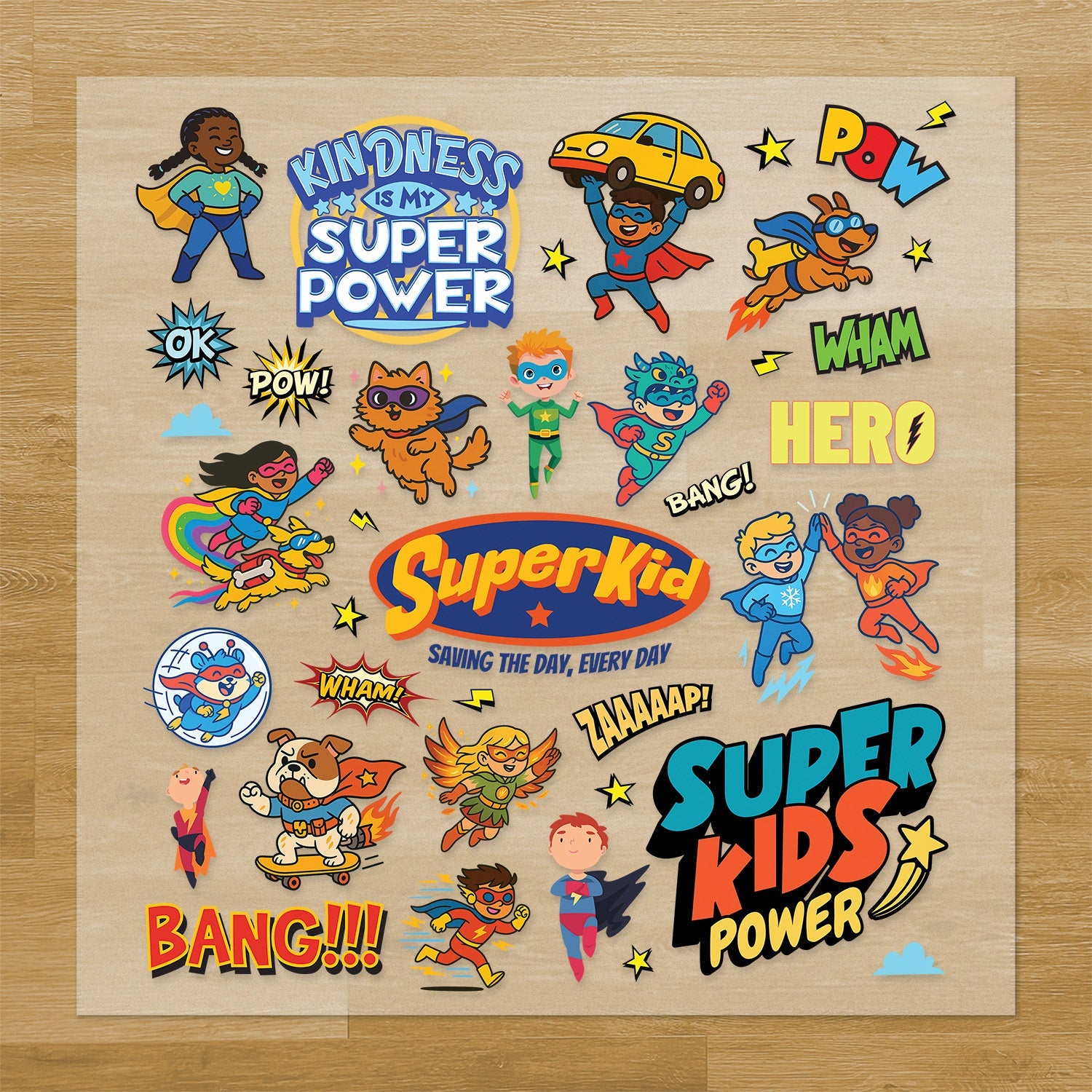 Superheroes Iron-On Transfer Pack