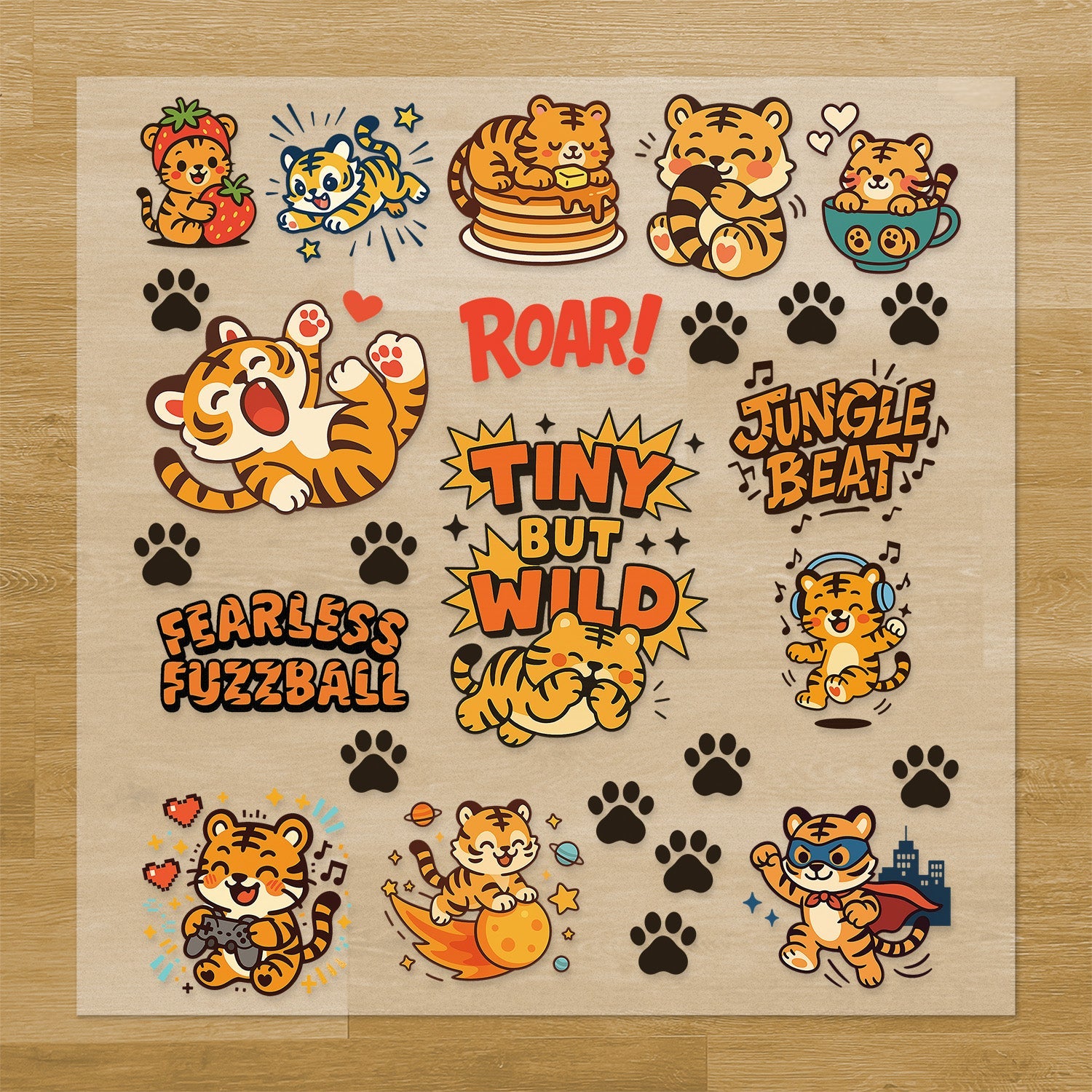 Tigers Iron-On Transfer Pack