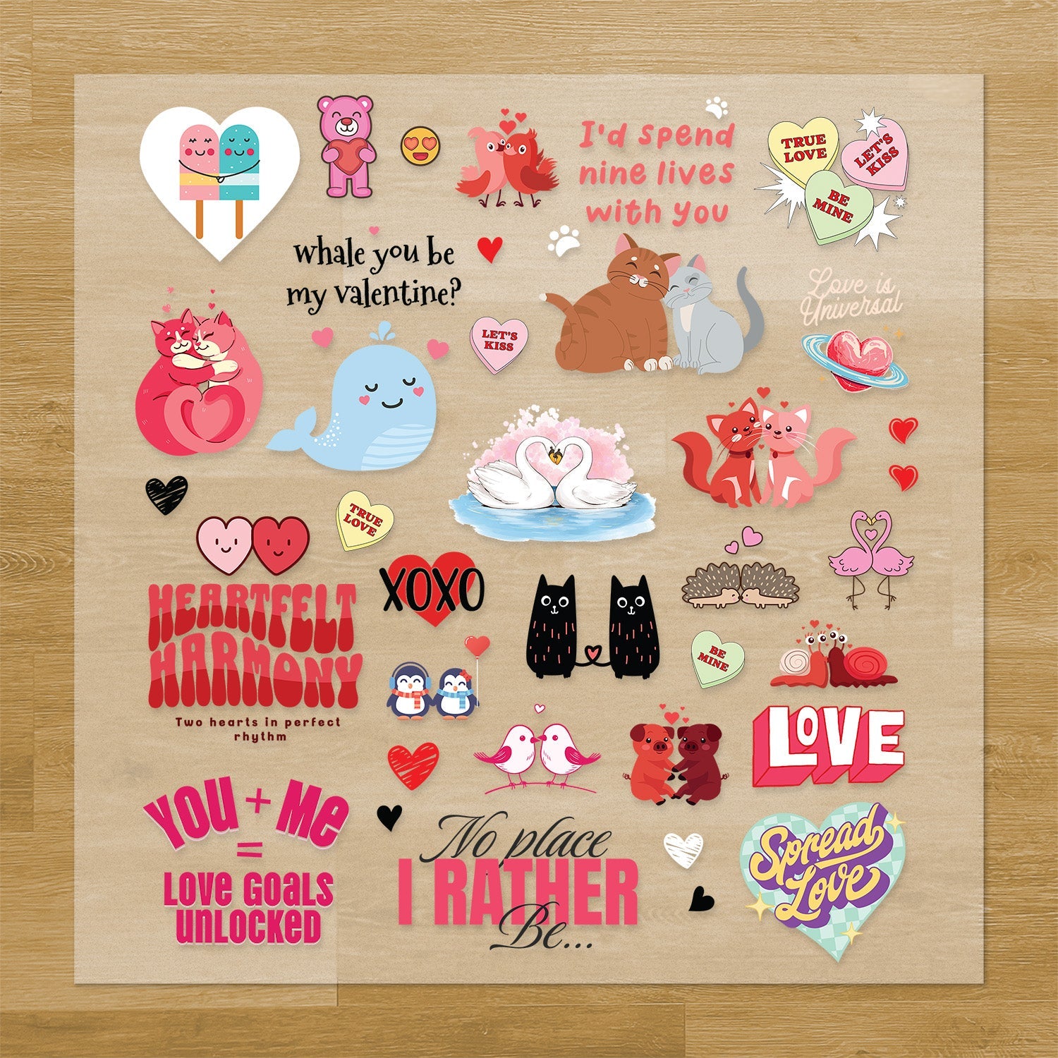 Valentine's Day Iron-On Transfer Pack