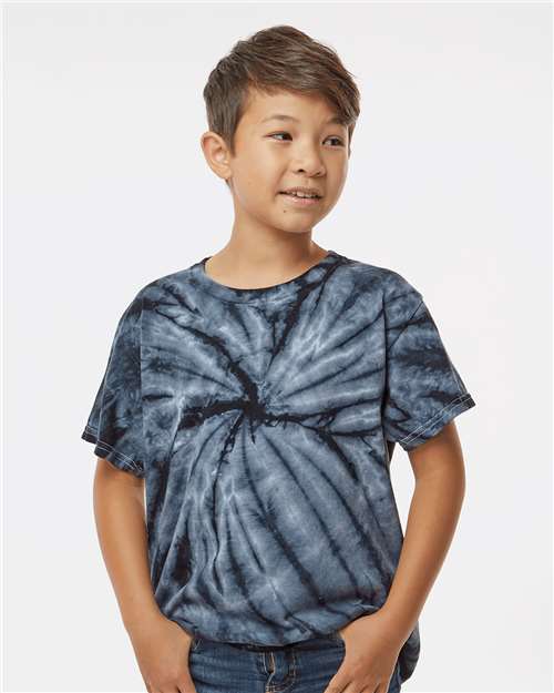 Dyenomite 20BCY Youth Cyclone Pinwheel Tie - Dyed T-Shirt - Ninja Transfers