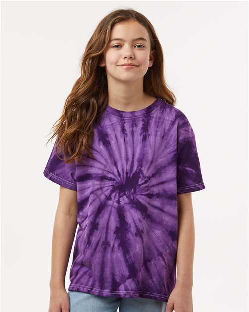 Dyenomite 20BCY Youth Cyclone Pinwheel Tie - Dyed T-Shirt - Ninja Transfers