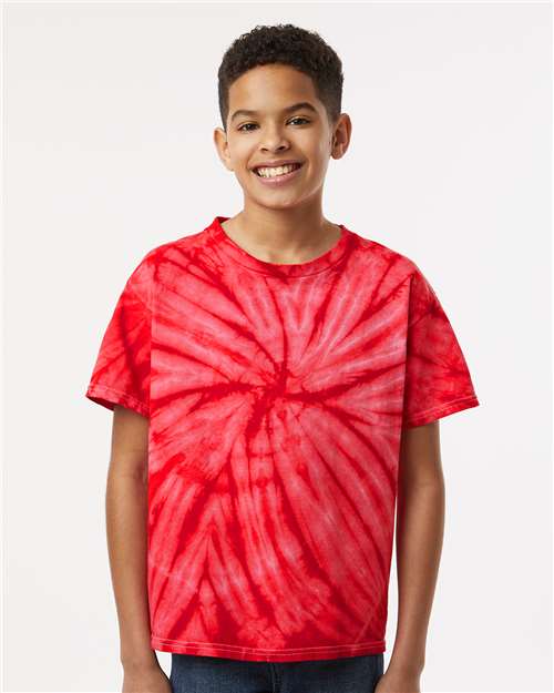 Dyenomite 20BCY Youth Cyclone Pinwheel Tie - Dyed T-Shirt - Ninja Transfers