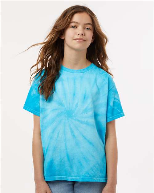 Dyenomite 20BCY Youth Cyclone Pinwheel Tie - Dyed T-Shirt - Ninja Transfers