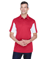 Harriton M355 Men's Side Blocked Micro-Piqu Polo