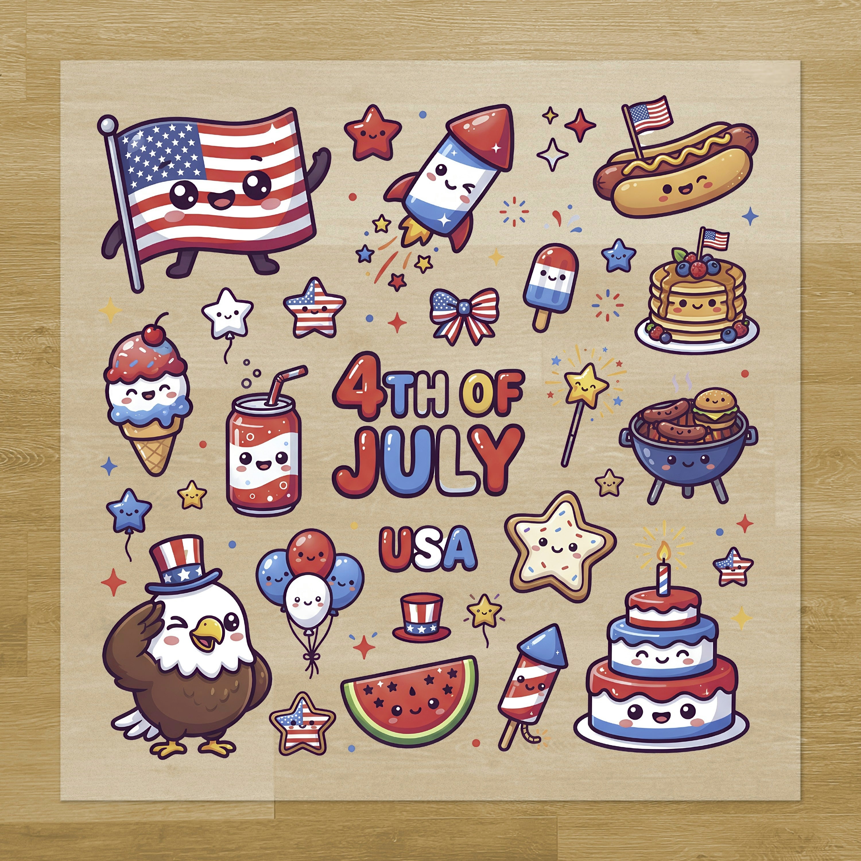 Patriotic Party Iron-On Transfer Pack