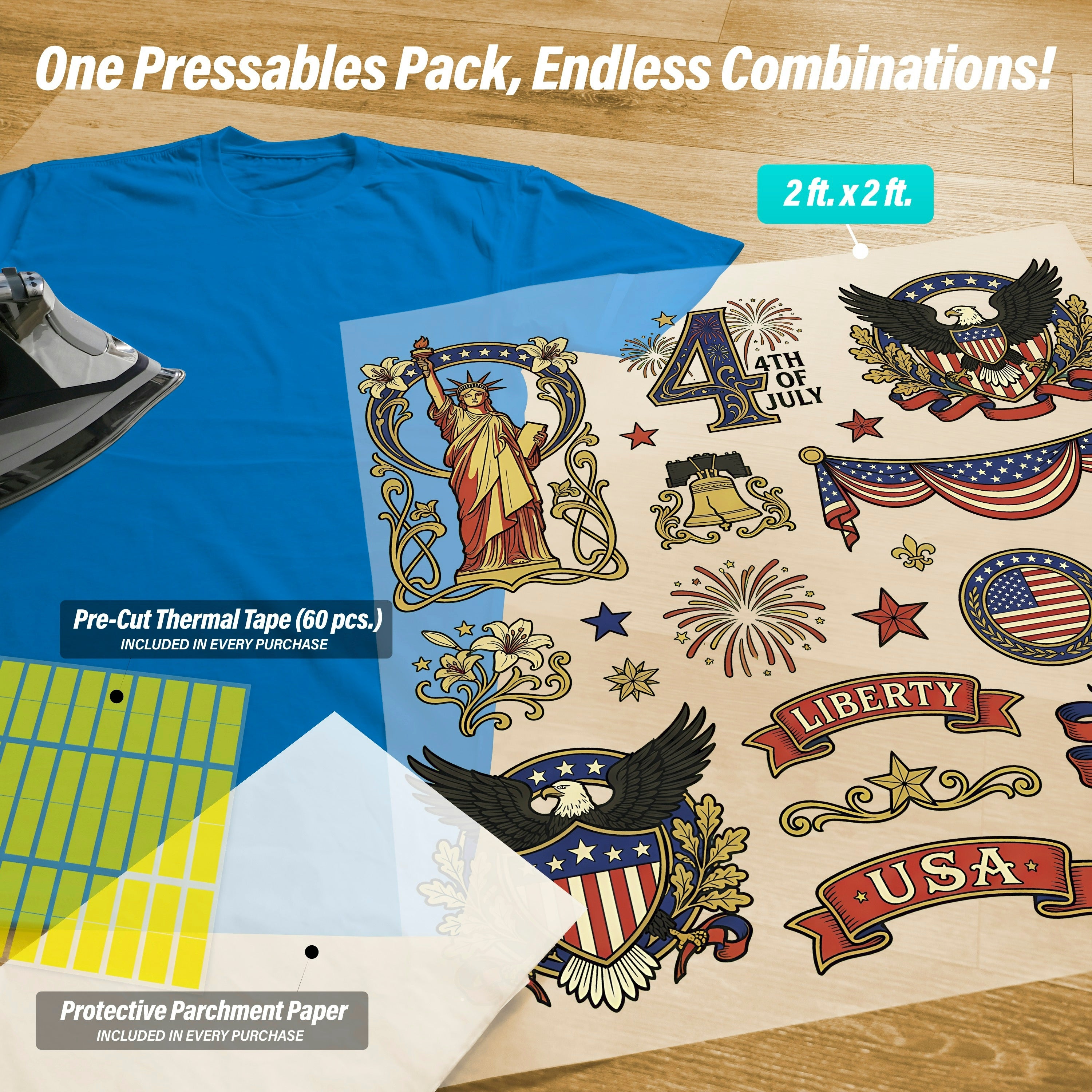 Liberty & Legacy Iron-On Transfer Pack