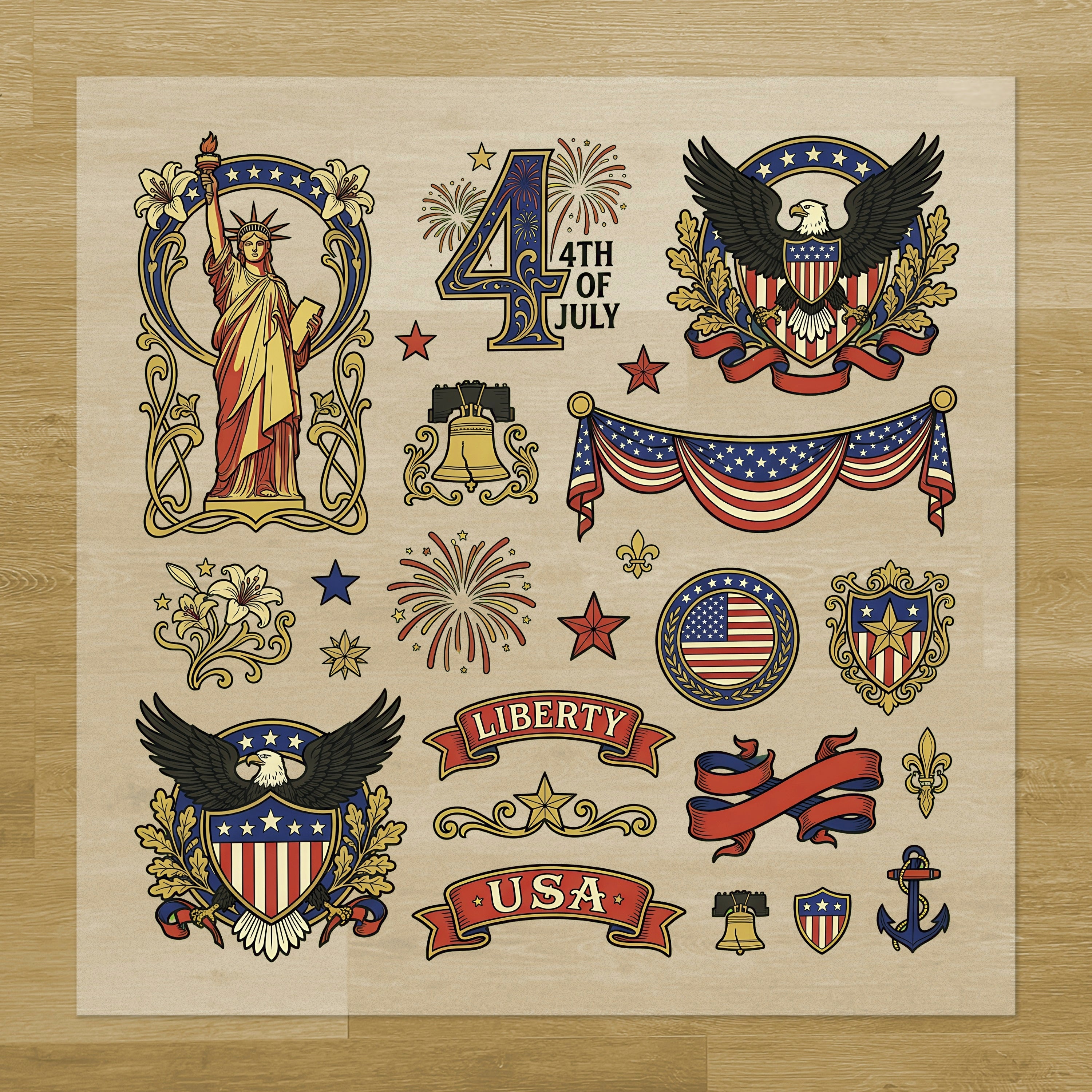 Liberty & Legacy Iron-On Transfer Pack