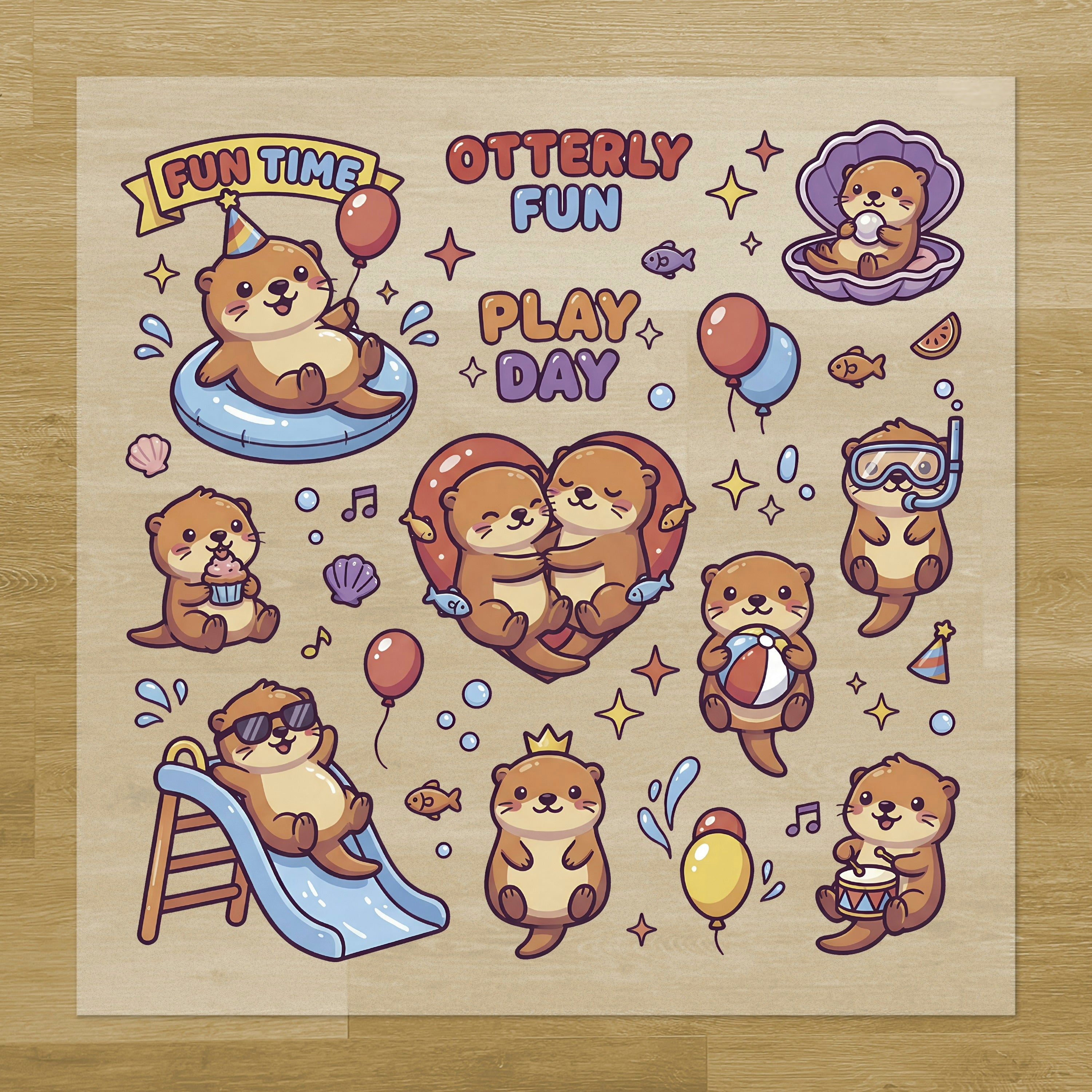 Otterly Fun Playtime Iron-On Transfer Pack