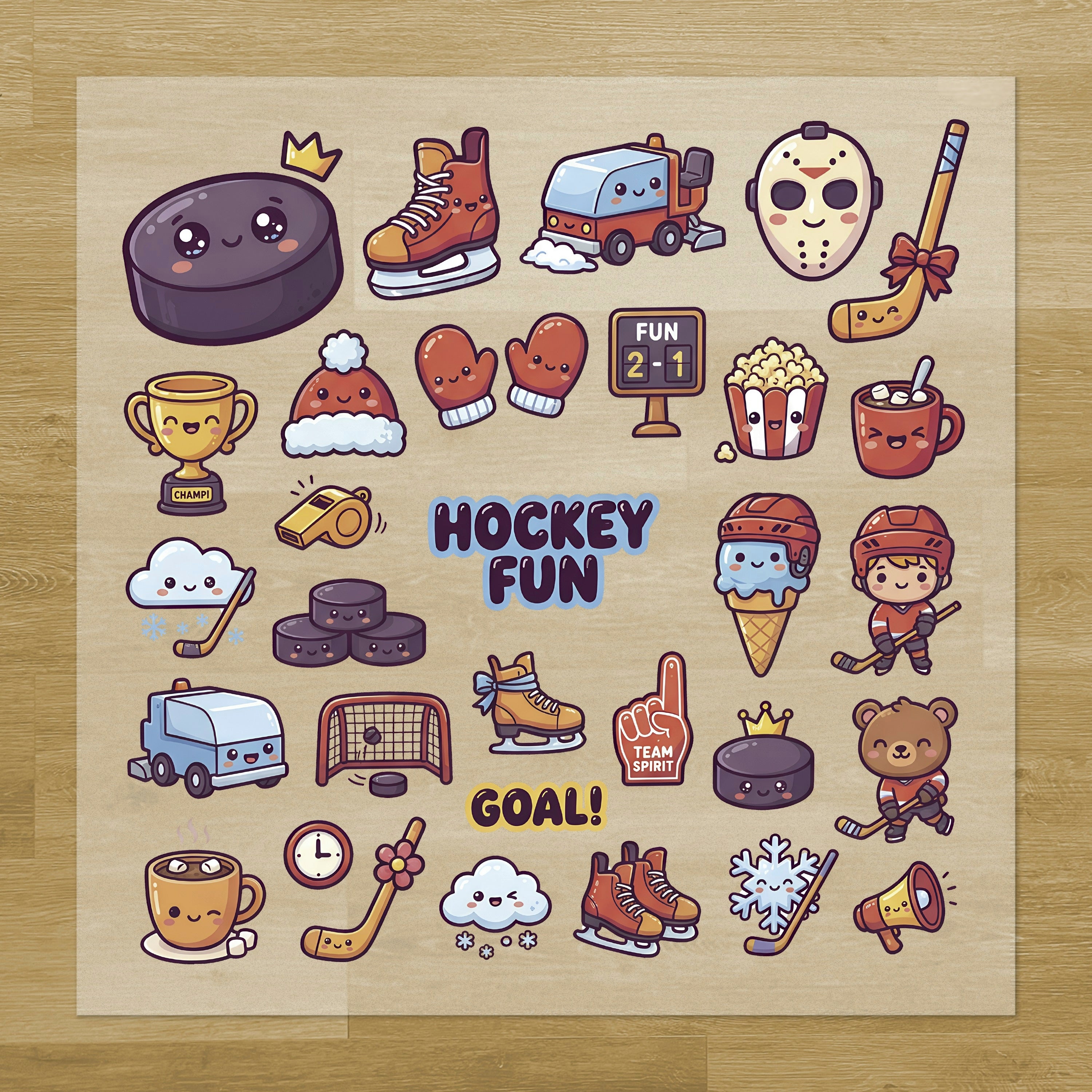 Hockey Fun Iron-On Transfer Pack