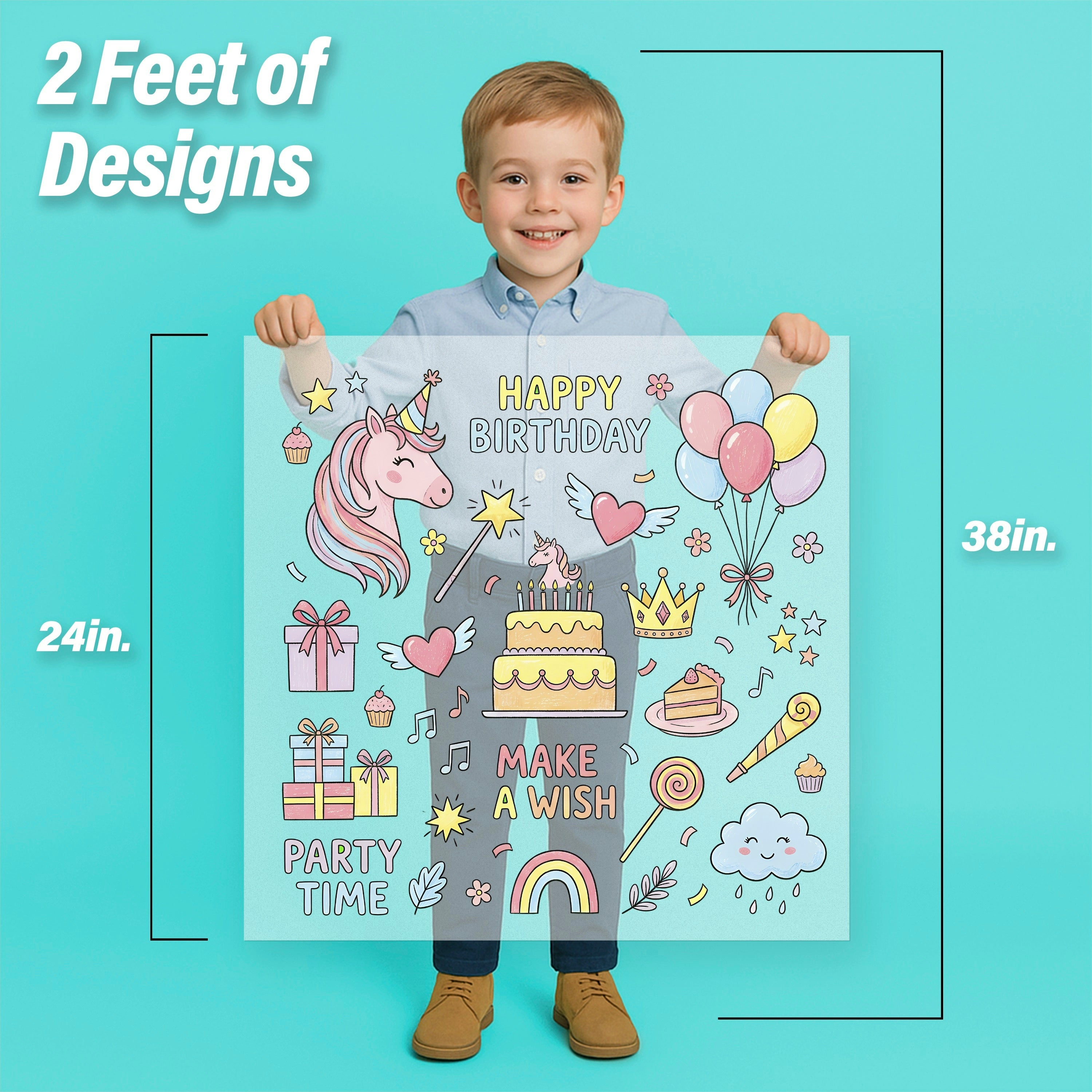 Magical Birthday Unicorn Iron-On Transfer Pack