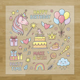 Magical Birthday Unicorn Iron-On Transfer Pack