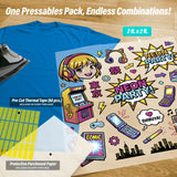 Neon Party Anime Girl Iron-On Transfer Pack