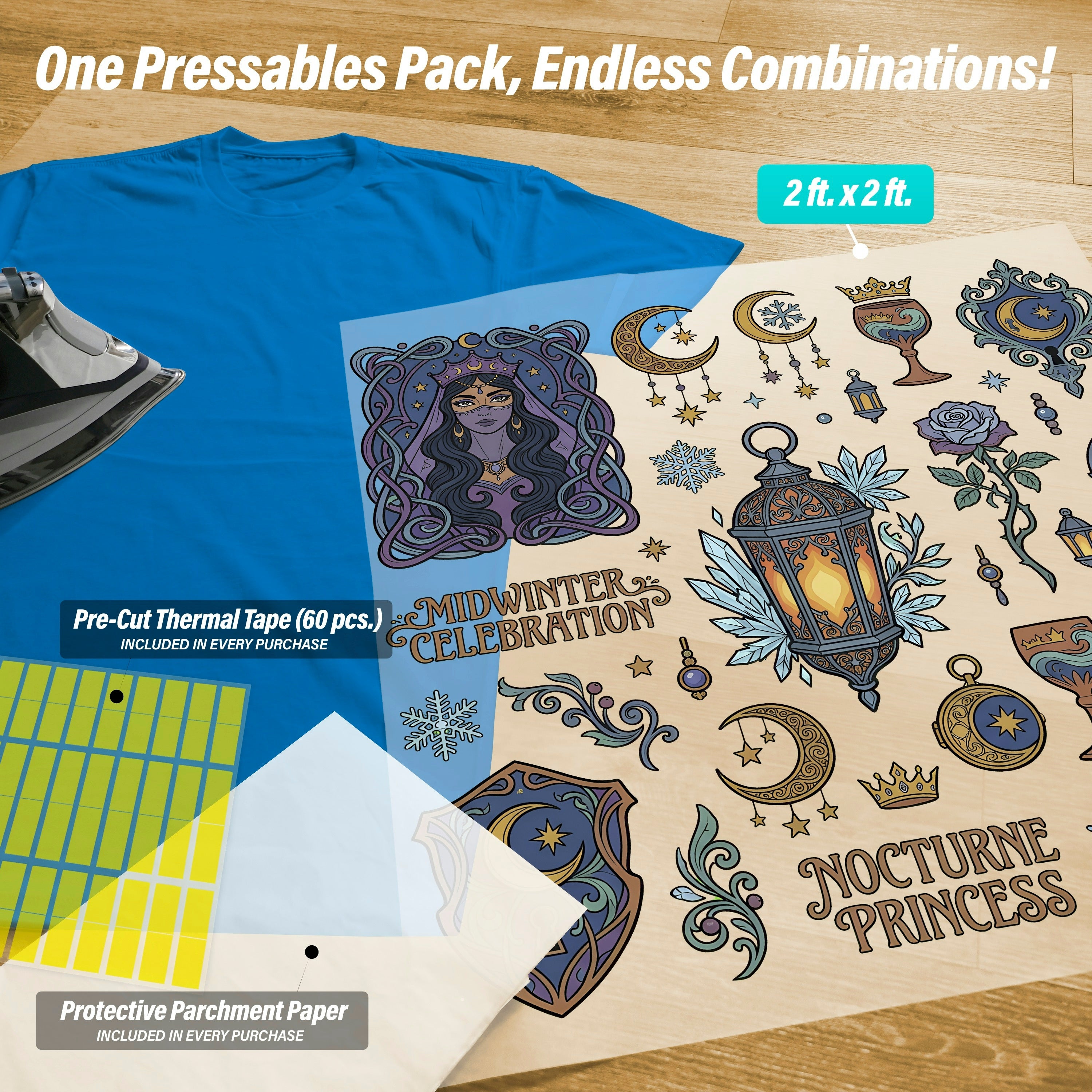 Nocturne Princess Iron-On Transfer Pack