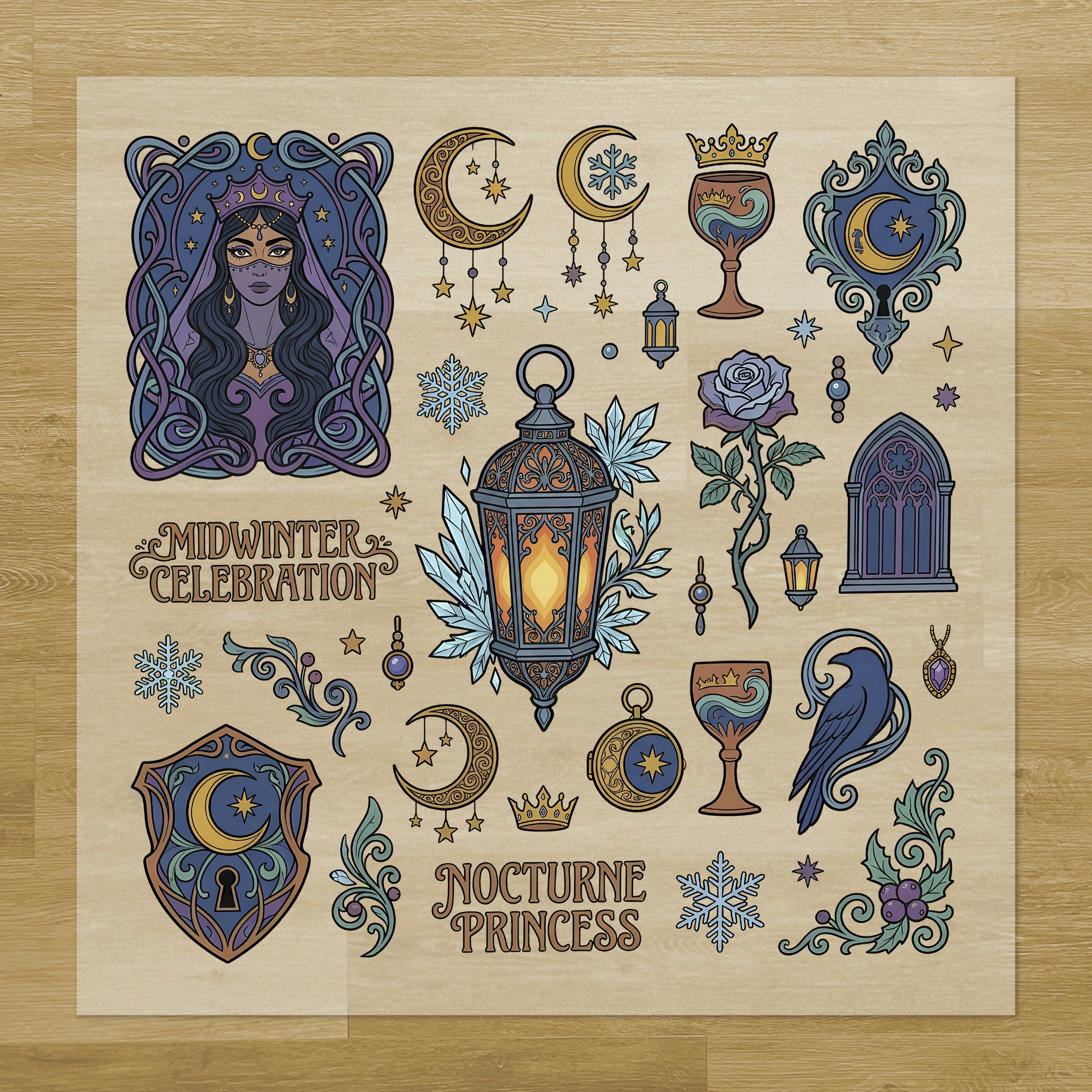 Nocturne Princess Iron-On Transfer Pack