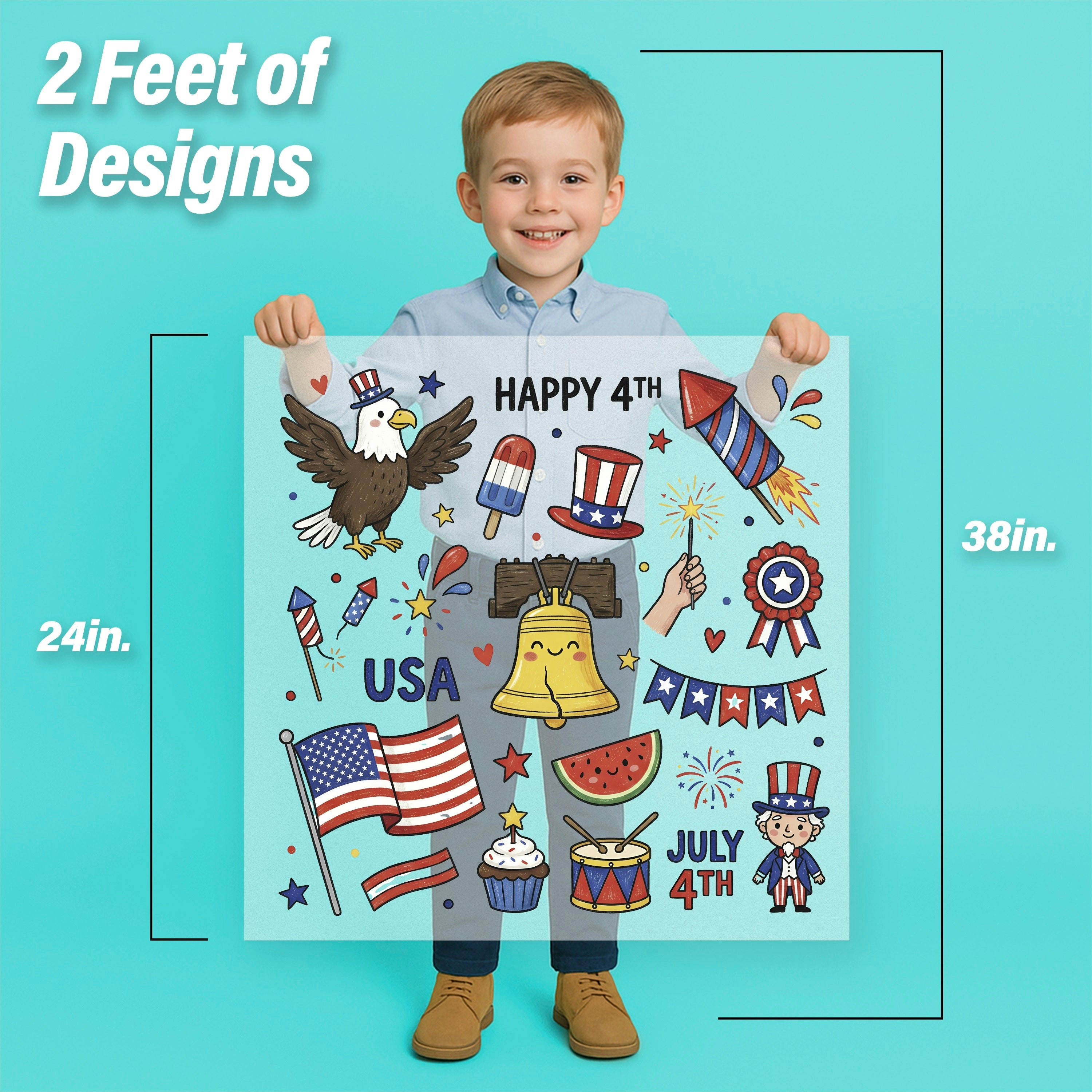 Happy 4th of July Iron-On Transfer Pack