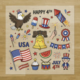 Happy 4th of July Iron-On Transfer Pack