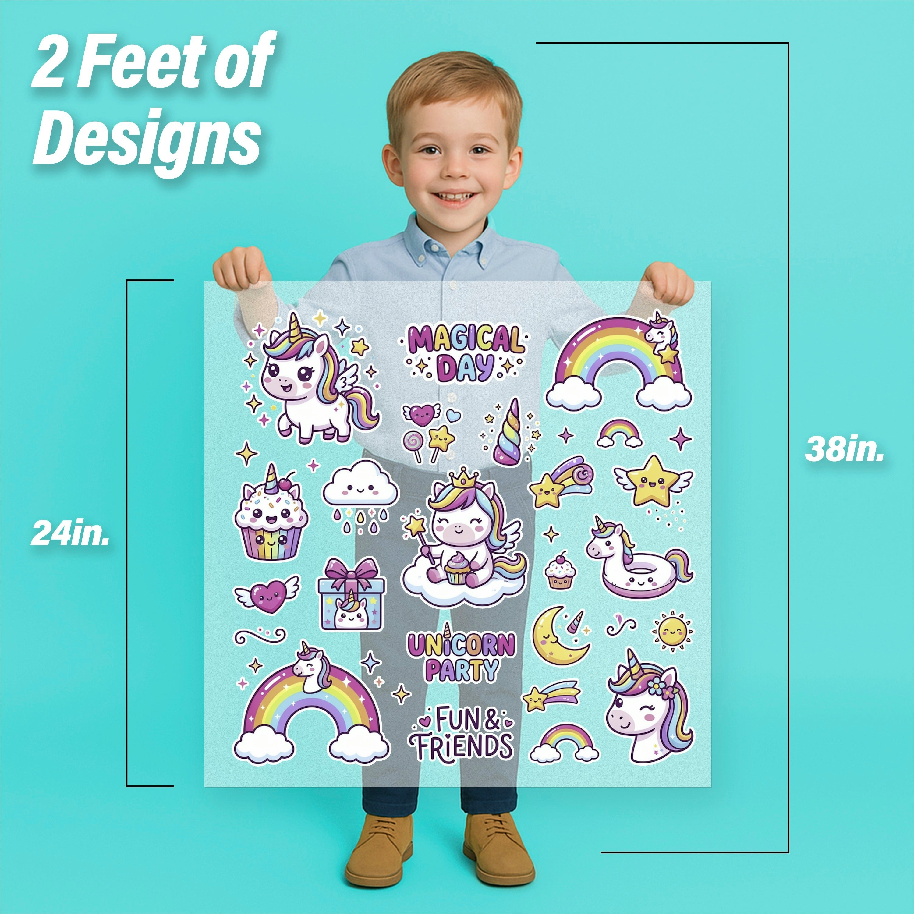 Unicorn Party Iron-On Transfer Pack
