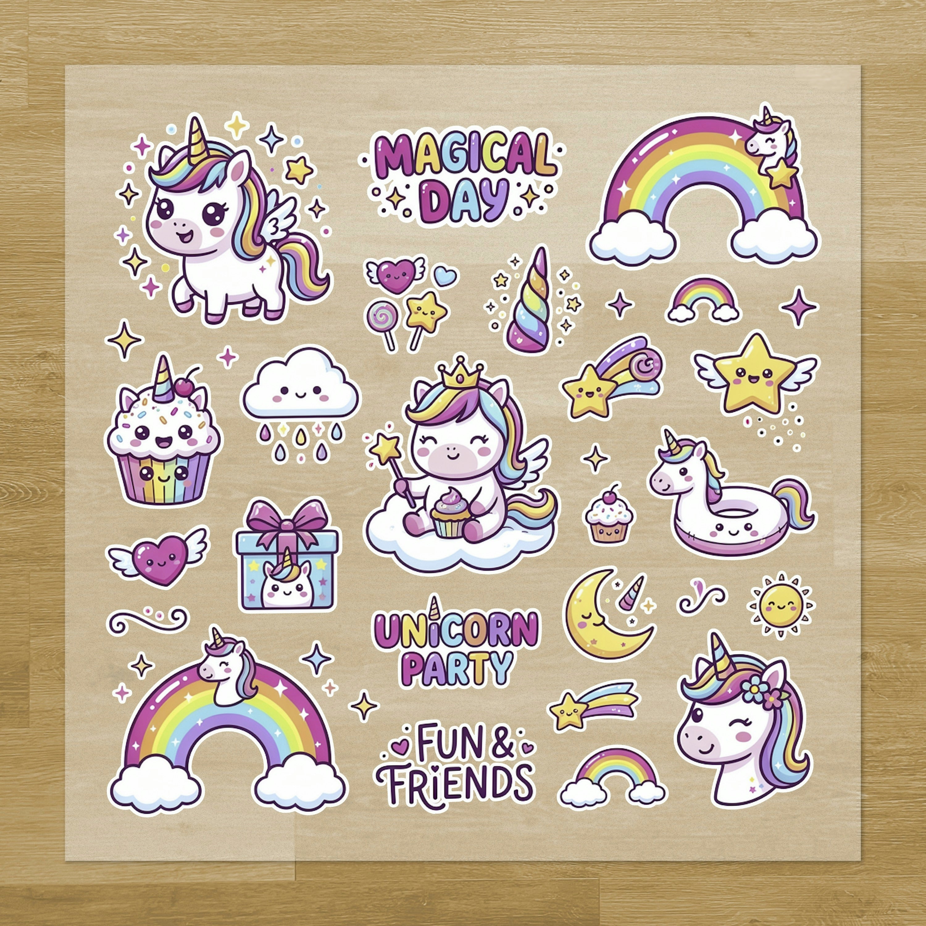 Unicorn Party Iron-On Transfer Pack