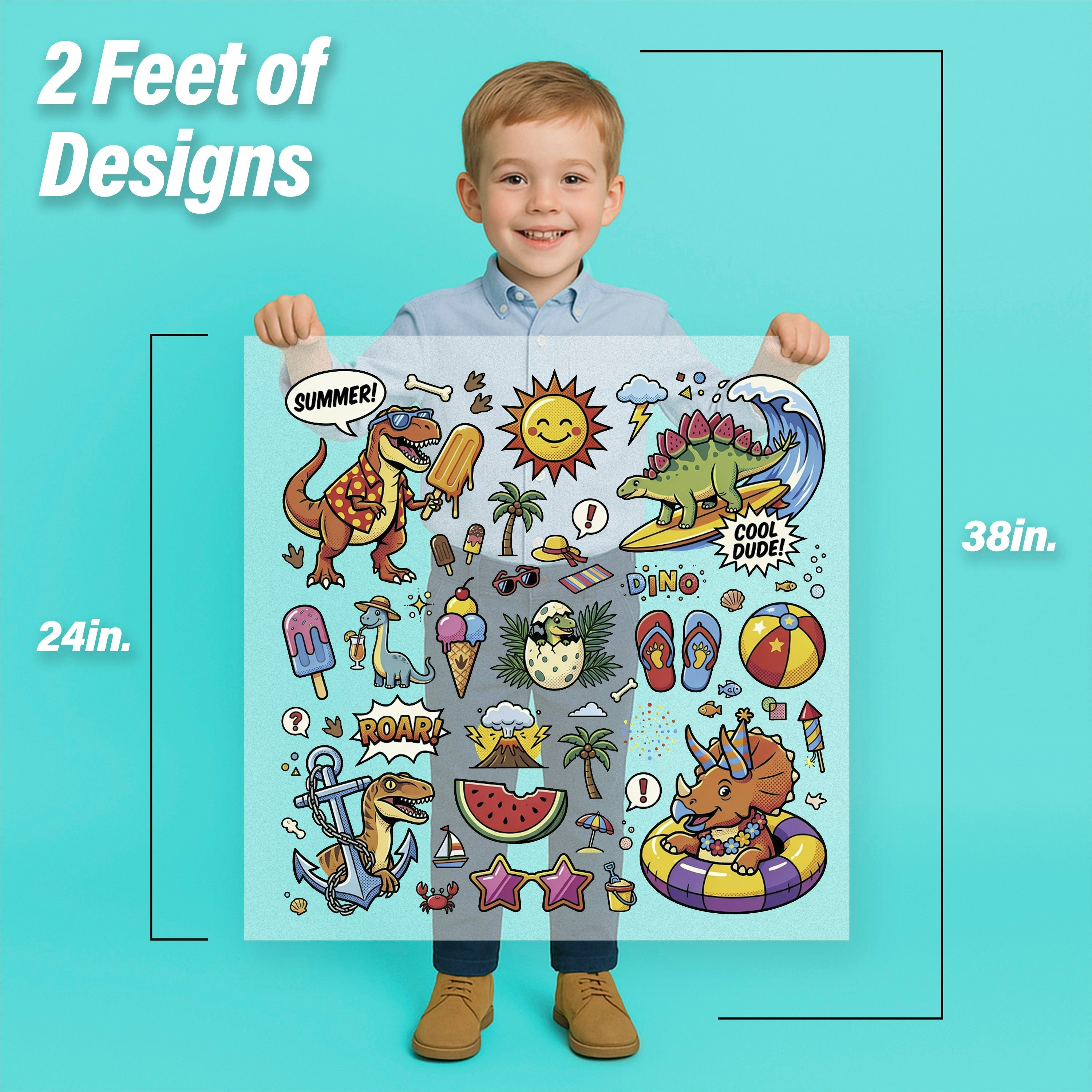 Dinosaur Summer Fun Iron-On Transfer Pack