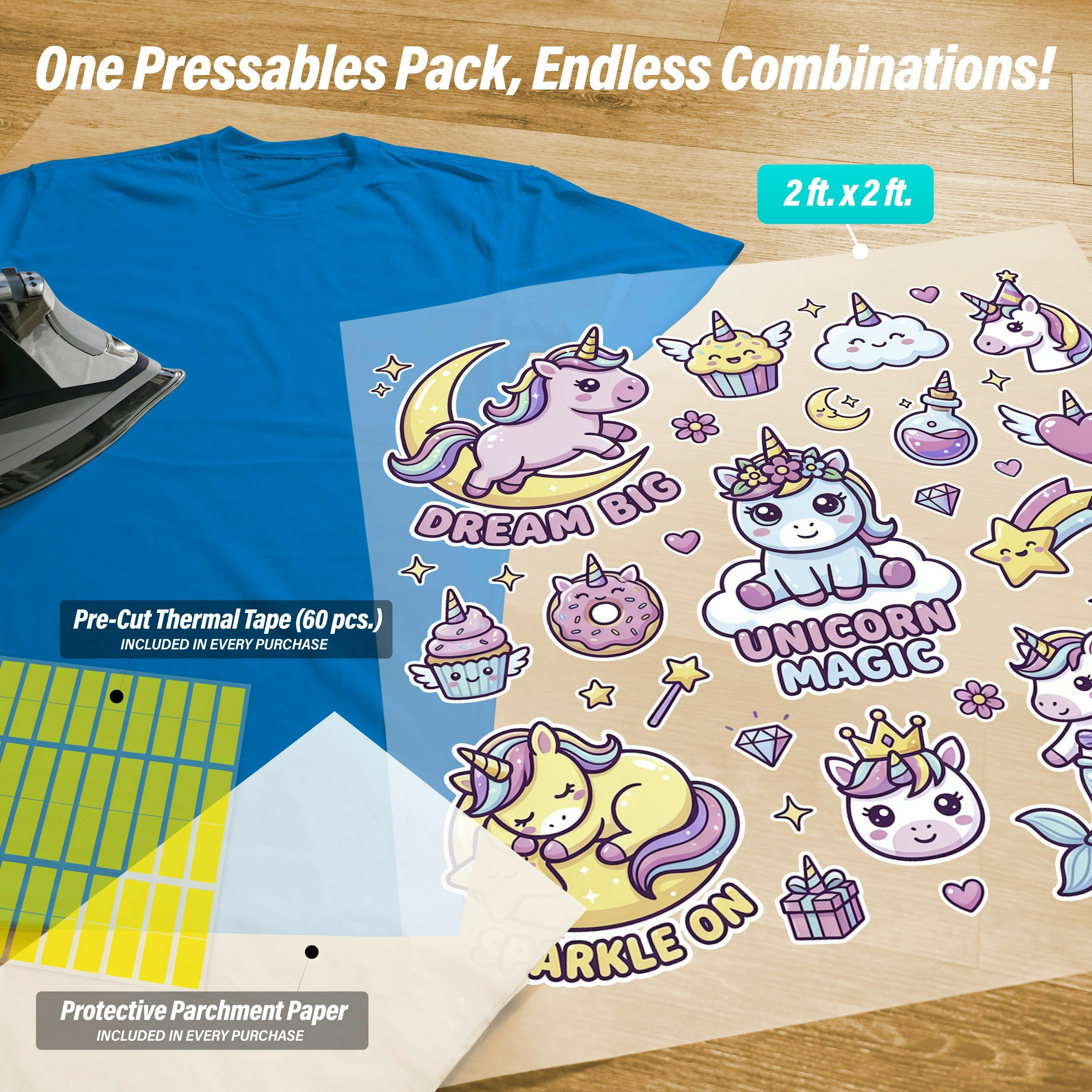 Unicorn Magic Iron-On Transfer Pack