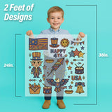 Retro Folk 4th of July Iron-On Transfer Pack