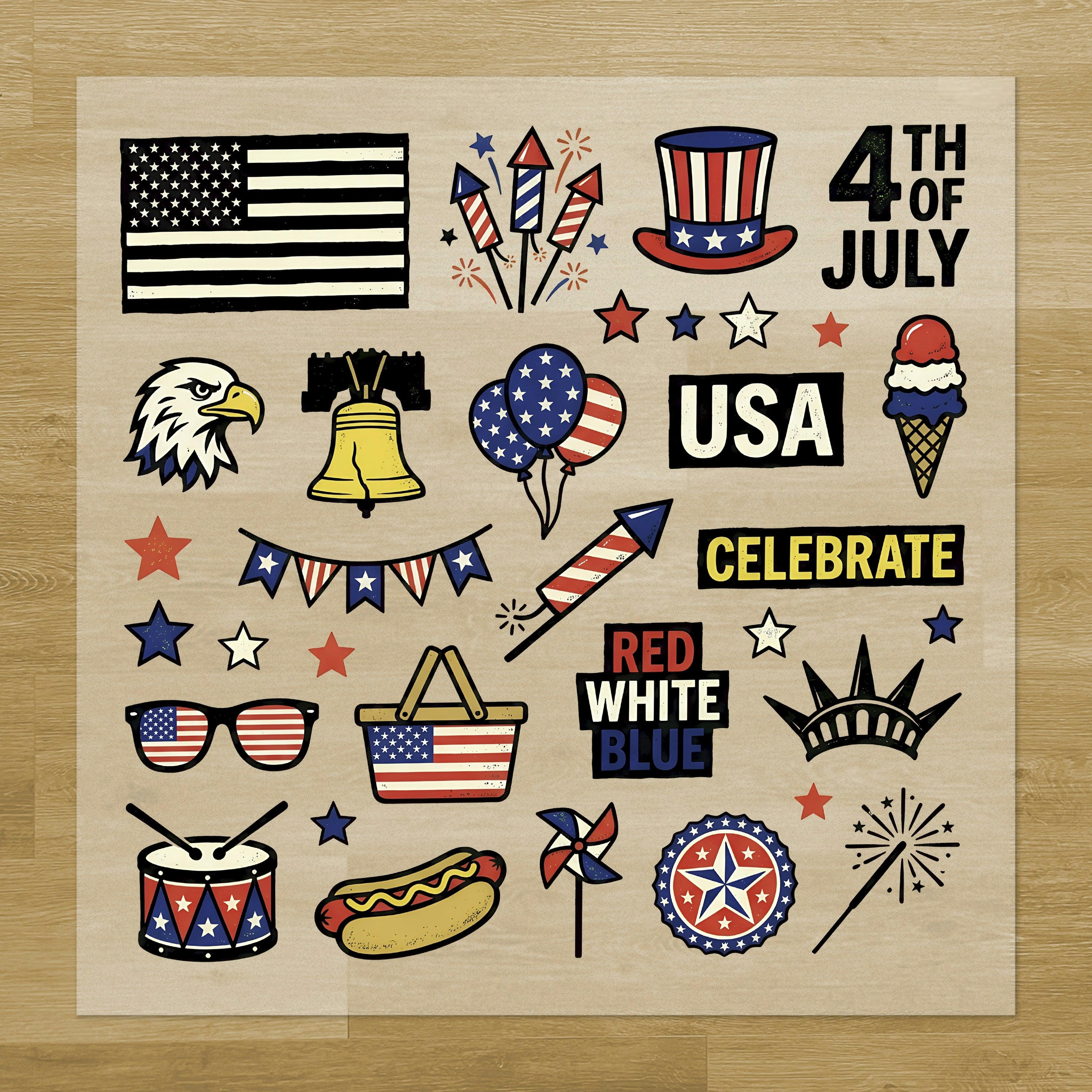 Patriotic Celebration Iron-On Transfer Pack
