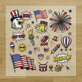 Patriotic Pop Art Iron-On Transfer Pack