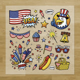 Pop Art Patriotic Iron-On Transfer Pack