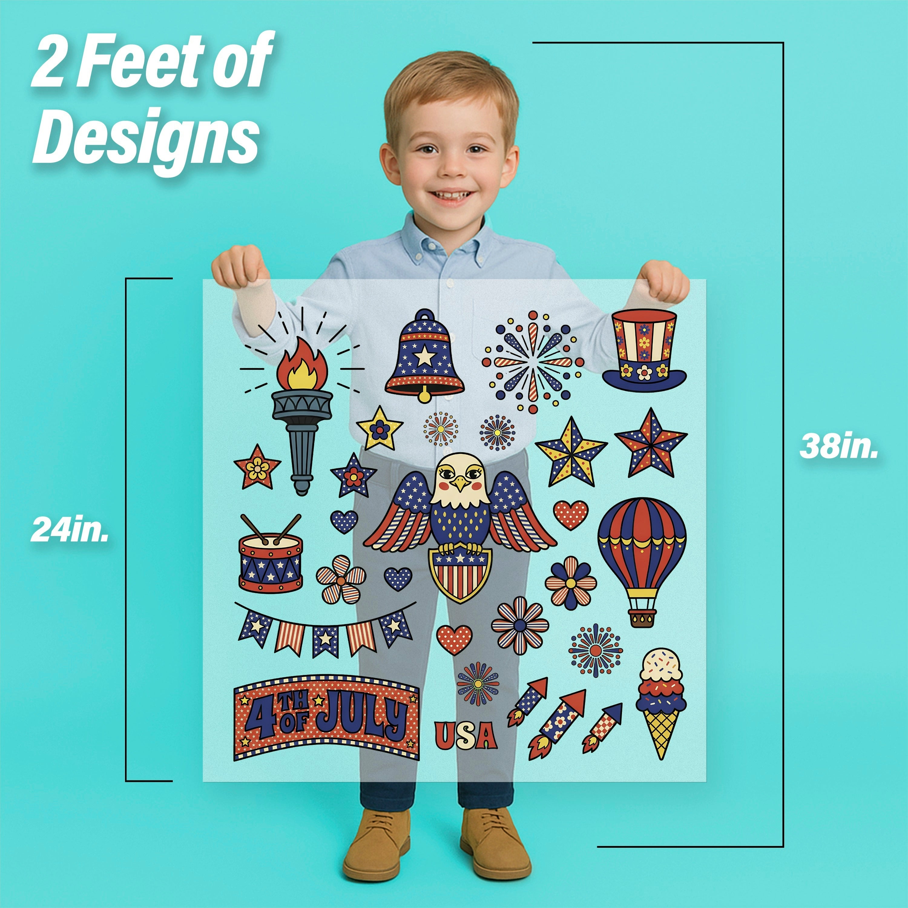 Retro Patriot Iron-On Transfer Pack